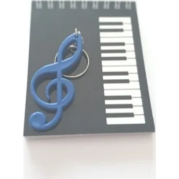 Dárkový balíček pro hudebníky - hudební blok a modrý přívěšek