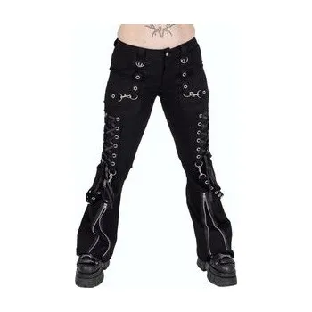 Dámské kalhoty Gotické kalhoty dámské se šněrováním a popruhy