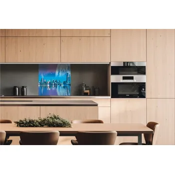 Obklad DIMEX | Dibond za kuchyňskou linku DBW-06060-036 | 60 x 60 cm | Město budoucnosti + Dibond deska za kuchyňskou linku DIMEX v rozměru 60 x 60 cm, motiv Město budoucnosti