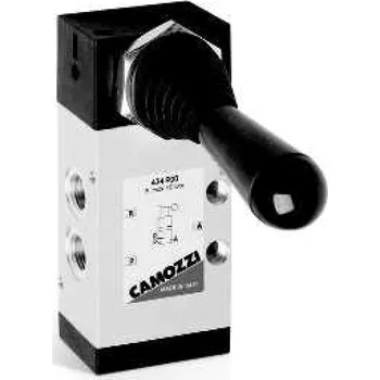 Ventil Camozzi Ventil 3/2 G1/4" s aretací, manuální páčkový