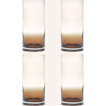 Sklenice Serax Sada 4 Sklenic Na Long Drink Zuma, tmavě oranžová / bílá