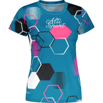 Dámské tričko Dámské funkční tričko premium ALTISPORT VOJ/ALW037TR01 PETROELJOVÁ/RŮŽOVÁ L