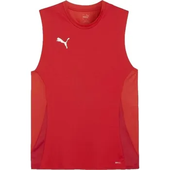 Pánské tílko Pánské sportovní tílko Puma TEAMGOAL SLEEVELESS JERSEY M Červená, Bílá