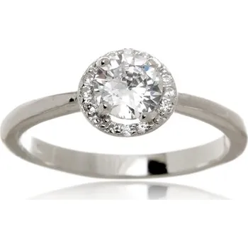 Prsten Dámský stříbrný prsten s čirými zirkony STRP0474F