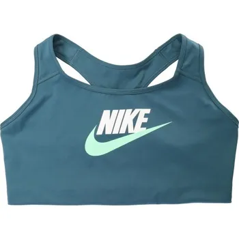 Dámské spodní prádlo Dámská sportovní podprsenka Nike SWOOSH PLUS FUTURA 2x Tmavě zelená, Bílá, Tyrkysová