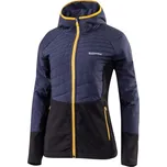Dámská hybridní bunda s kapucí Klimatex GEMMA S Černá, Tmavě modrá, Žlutá