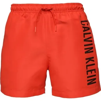 Pánské plavky Pánské plavky Calvin Klein MEDIUM DRAWSTRING S Červená, Černá
