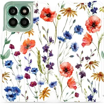 Pouzdro na mobilní telefon Flipové pouzdro Mobiwear - Honor X8b - MP04S Luční kvítí (Knížkové flip pouzdro, obal, kryt na mobil Honor X8b - MP04S Luční kvítí, materiál Umělá kůže + TPU - ochrana 360°, stojánek, silikonová vanička, magnetické zavírání)