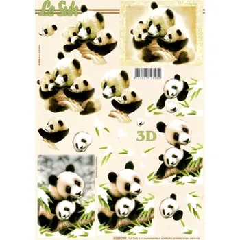 Papíry 3D pro vystřihování- Pandy