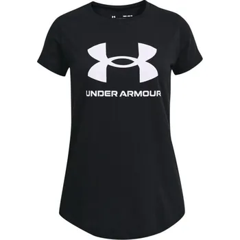 Dívčí tričko Dívčí triko Under Armour LIVE SPORTSTYLE GRAPHIC SS yxl Černá, Bílá