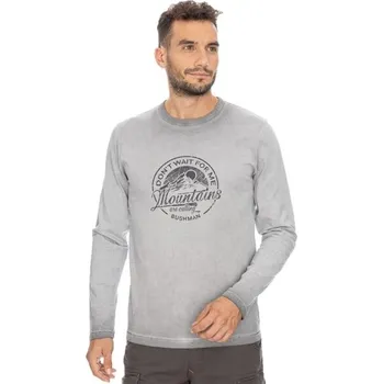 Pánské tričko s dlouhým rukávem BUSHMAN SHEFFIELD 4XL Šedá, Tmavě šedá