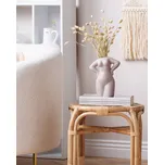 Váza na květiny šedá porcelánová 24 cm ve tvaru ženského těla voděodolná bytová dekorace abstraktní design Beliani