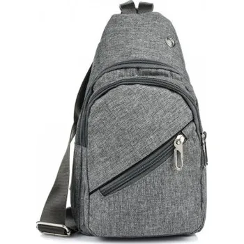 Městský batoh Batoh šedý malý s jedním popruhem 31cm