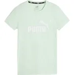 Dámské triko Puma ESSENTIALS LOGO TEE (S) S Světle zelená, Bílá