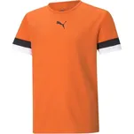 Dětské fotbalové triko Puma TEAMRISE JERSEY TEE 128 Oranžová, Bílá, Černá