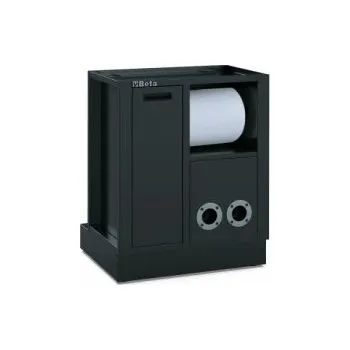 spodní skříň ponku s košem na roli papíru a připravou na 2 navijáky BE