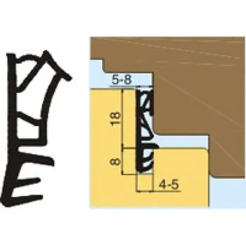 Těsnění do okna a dveří TS Těsnění profilové SH 118 béžová
