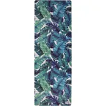 Jogamatka SHARP SHAPE MICROFIBRE TRAVEL MAT LEAVES UNI Tmavě modrá, Zelená