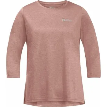 Dámské tričko Dámské tričko Jack Wolfskin CROSSTRAIL 3/4 T W XS Růžová, Stříbrná