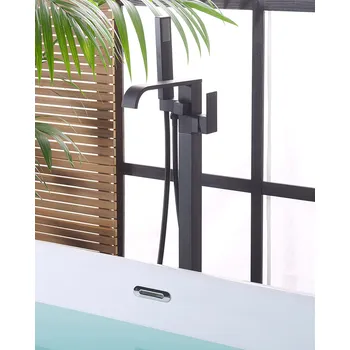 Koupelnová baterie černá volně stojící chrom 120 cm moderní Beliani