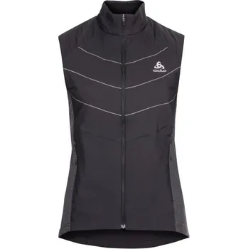 Běžecké oblečení Dámská běžecká vesta Odlo W RUN EASY S-THERMIC VEST XS Černá, Bílá