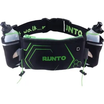 Ledvinka Sportovní ledvinka se dvěma lahvičkami na vodu Runto DUO 2 UNI Černá, Zelená