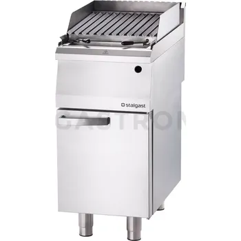 Lava gril plynový, rošt V, 400x700, 8.0 kW, G20/20 mbar | STALGAST, 9732010