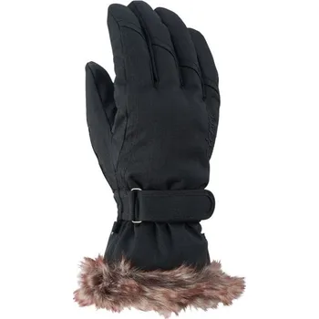 Rukavice Dámské lyžařské rukavice Ziener KIM W 7.5 Černá, Hnědá