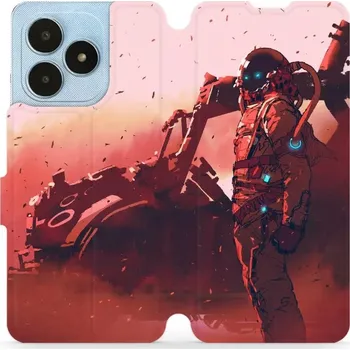 Pouzdro na mobilní telefon Flipové pouzdro Mobiwear - Realme Note 50 - MA09S Průzkumník s červeným vozítkem (Knížkové flip pouzdro, obal, kryt na mobil Realme Note 50 - MA09S Průzkumník s červeným vozítkem, materiál Umělá kůže + TPU - ochrana 360°, stojánek, silikonová vanička,)