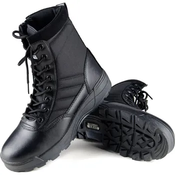 Těžké boty Obuv vysoká, army combat, černá, pravá hovězí kůže/nylon, vel. 41, Smilodon