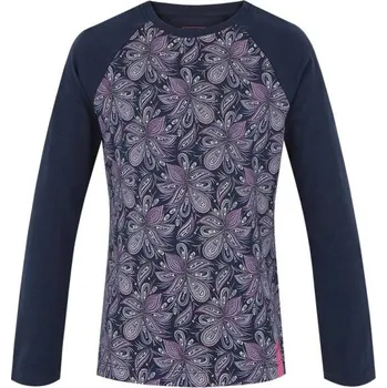 Dívčí tričko Dívčí triko LOAP BINELLA 112/116 Tmavě modrá, Bílá, Fialová