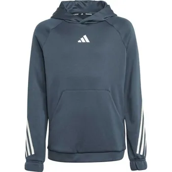 Dětská móda Chlapecká tréninková mikina adidas TRAIN ICON HOODIE 140 Tmavě šedá, Bílá, Žlutá