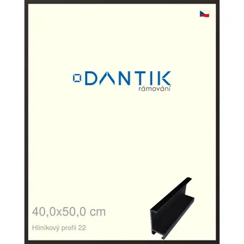 Rám na obraz DANTIK rámeček 40x50 | ALU profil 7022 Černá matná (Plexi Čiré) (Vyrobeno s láskou u nás v DANTIKU)