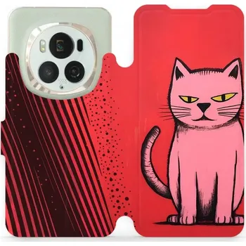 Pouzdro na mobilní telefon Flipové pouzdro Mobiwear - Honor Magic6 Pro - VP54S Kocourek (Knížkové flip pouzdro, obal, kryt na mobil Honor Magic6 Pro - VP54S Kocourek, materiál Umělá kůže + TPU - ochrana 360°, stojánek, silikonová vanička, magnetické zavírání)