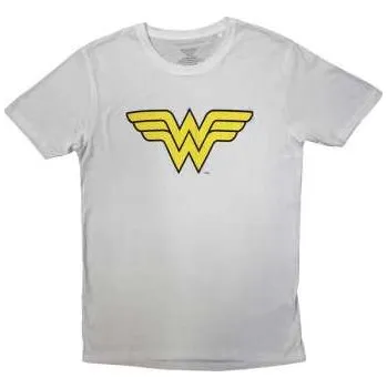 Pánské tričko Merch Dc Comics: Dc Comics Unisex T-shirt: Wonder Woman - Yellow Logo (medium) M
