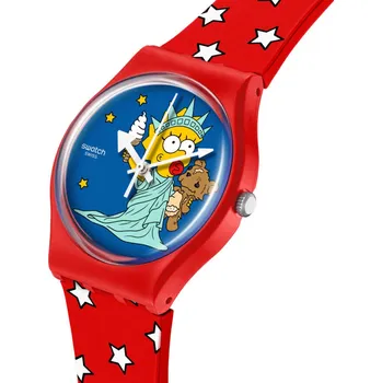 Hodinky Swatch Little Lady Liberty (The Simpsons) SO28Z120