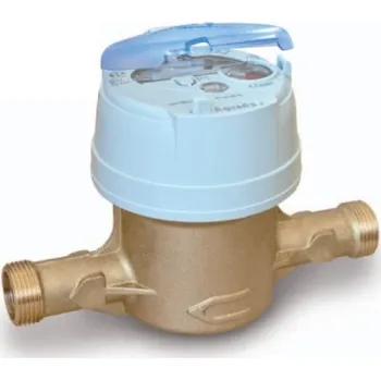 Průtokoměr Itron Domovní vodoměr AQUADIS+HR TVM, objemový suchoběžný vodoměr pro studenou vodu, Itron, DN 15, 165 mm, G 1", Q3 = 2,5 m3/h, R160, 30° C