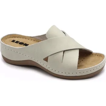Dámská zdravotní obuv Leon 932 Dámská kožená obuv - Krémová Velikost: 37