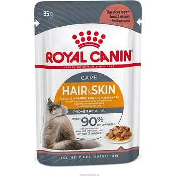 Krmivo pro kočku Royal Canin - Feline kaps. Hair&Skin ve šťávě 85 g