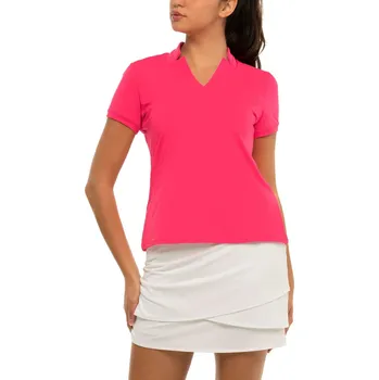 Dámské tričko Lucky in Love Chi Chi Short Sleeve dámské polo, růžové dámské, XS