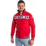 Pánská mikina Kappa EROI JKT CZ L Červená, Bílá