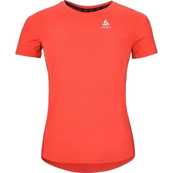 Dámské tričko Dámské běžecké triko Odlo W CREW NECK S/S ZEROWEIGHT CHILL-TEC S Oranžová, Bílá