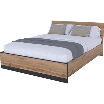 Postel Postel 160x200 dub wotan / černý Amino