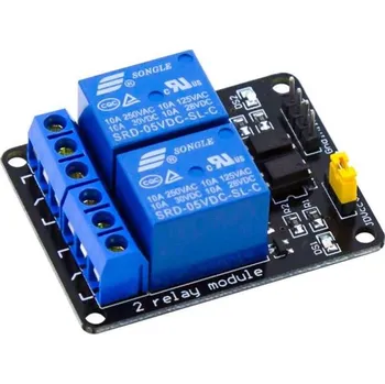 Síťový kabel Modul relé 2x, napájení 5V, s optočlenem