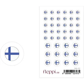 samolepka Fleppi Samolepky vlajky státu - Finsko