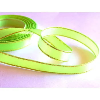 Stuha Stuha saténová s lurexem, WSO3073, šíře 25 mm / 1 metr