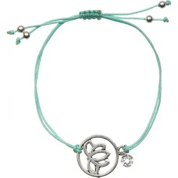 Náramek Flamenco Mystique Náramek Lotos Mint B238M, stříbrný, obecný kov bez chromu a niklu, nastavitelný průměr