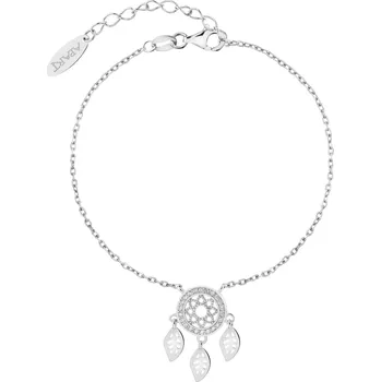 Náramek Stříbrný náramek se zirkony - lapač snů - AP537-7101