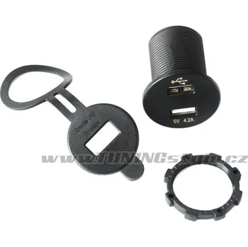 Elektrická zásuvka USB zásuvka 12 / 24V 2xUSB 4,2A, 1xLED