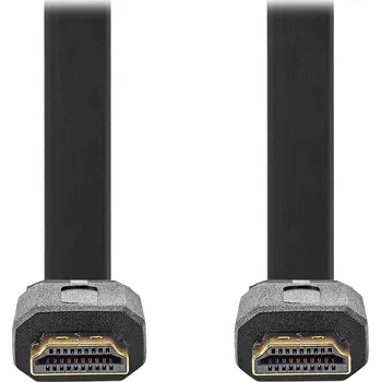 Video kabel NEDIS High Speed HDMI 2.0 kabel s ethernetem/ 4K@30Hz/ zlacené konektory HDMI-HDMI/ plochý/ černý/ bulk/ 2m